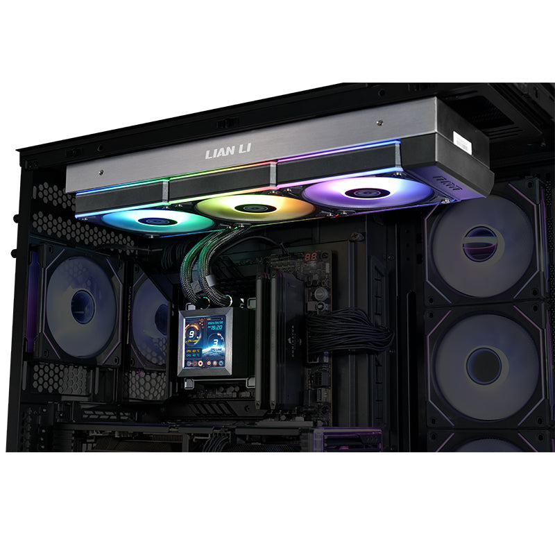 LIAN LI Hydro-Shift LCD 360mm RGB Liquid CPU Cooler - Black LIAN LI Hydro-Shift LCD 360mm RGB Liquid CPU Cooler - Black